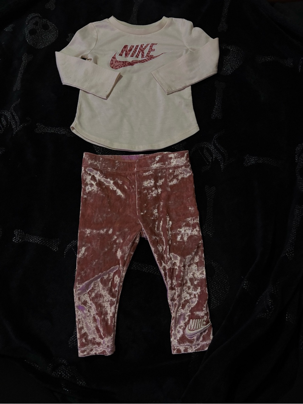 Nike Kids Velvet Leggings - Mauve Pink